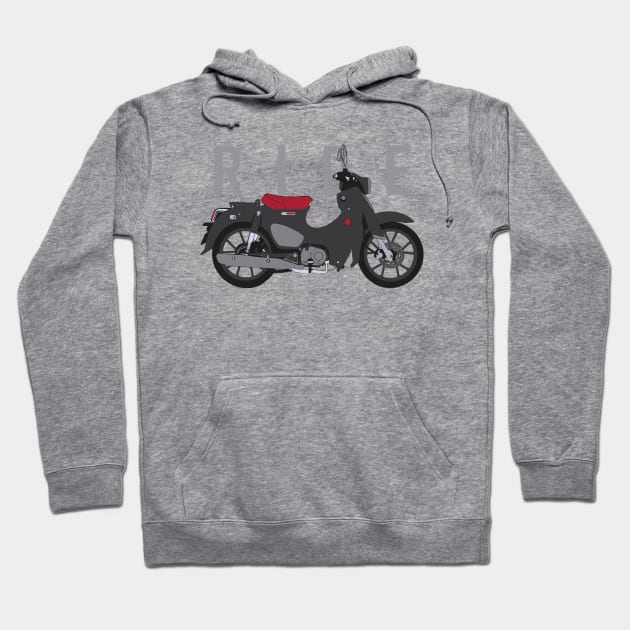 Ride super cub black Hoodie by NighOnJoy